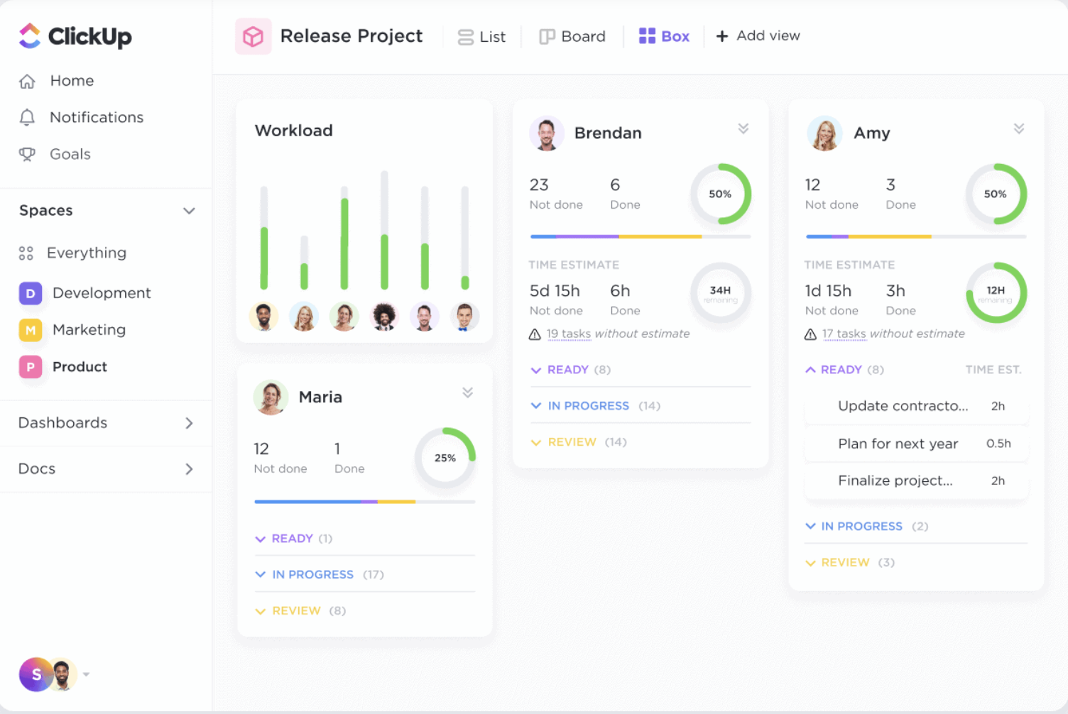 all in one work hub knowledge base click up
